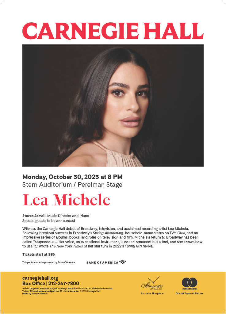 Lea Michele Concert Poster