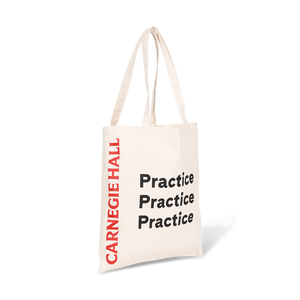 “Practice, Practice, Practice” Canvas Tote Bag