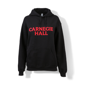 Hooded Pullover Sweatshirt with Red Embroidered Logo