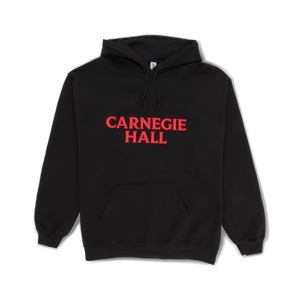 Hooded Pullover Sweatshirt with Red Embroidered Logo