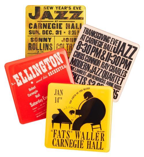 Vintage Jazz Magnetic Coasters (Set of 4)