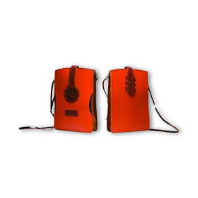 Guitar Leather and Suede Cross-Body Handbag