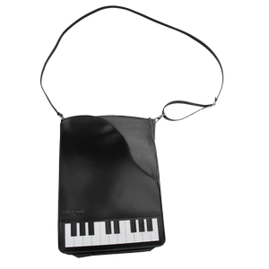 Piano Leather and Suede Crossover Bag