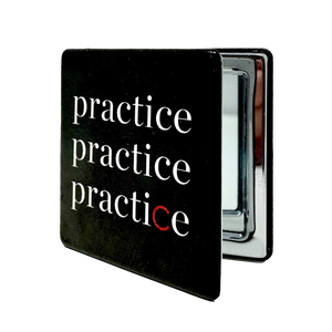 “Practice, Practice, Practice” Compact Mirror | Retro Collection 