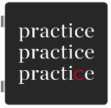 "Practice, Practice, Practice" Compact Mirror | Retro Collection
