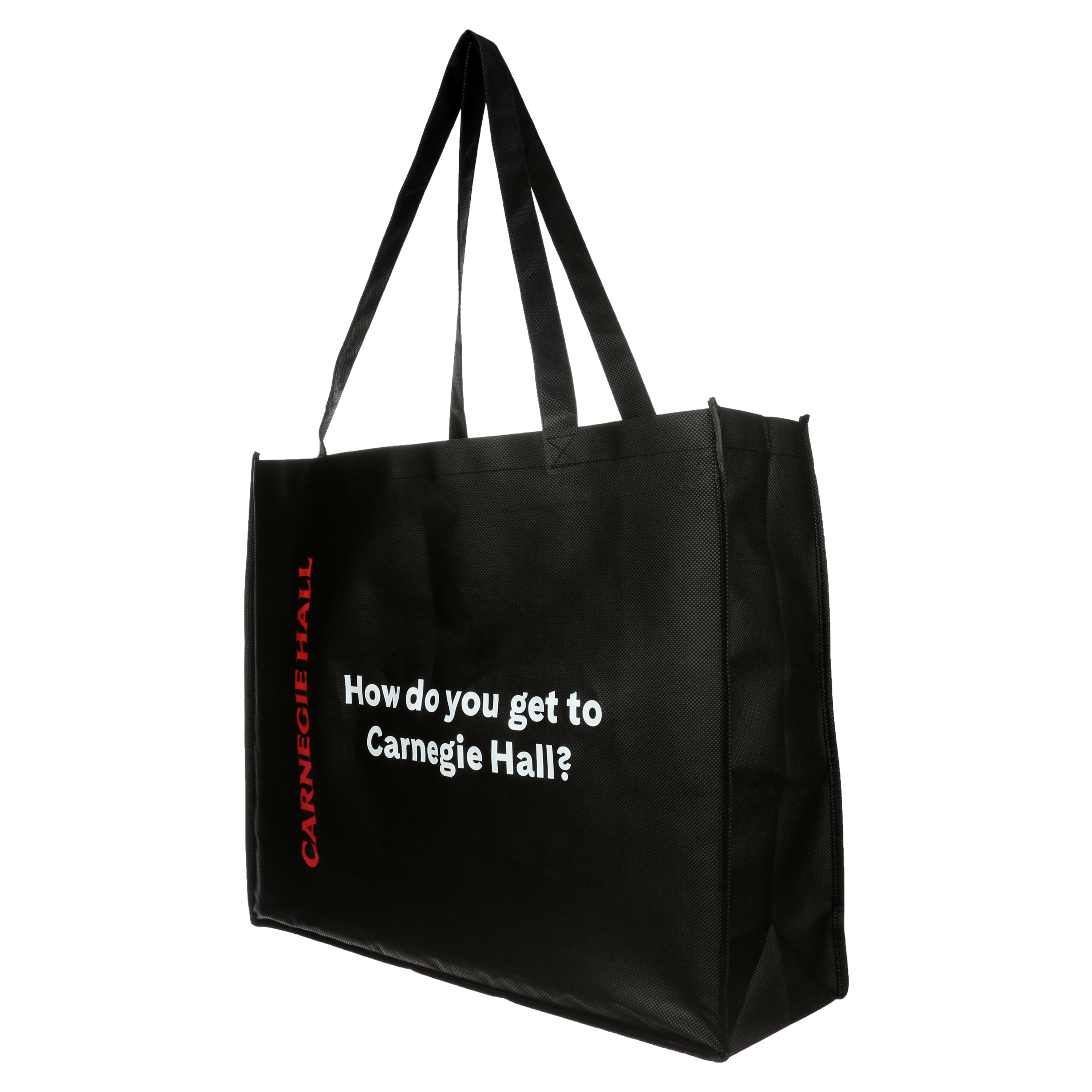 "Practice, Practice, Practice" Reusable Tote Bag (Black)