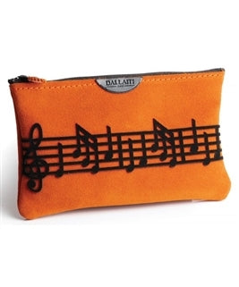Suede Music Notes Coin Purse