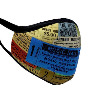 Vintage Tickets Face Mask (Polyester)