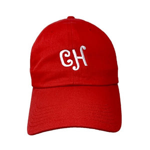 Monogram Baseball Cap (Red)