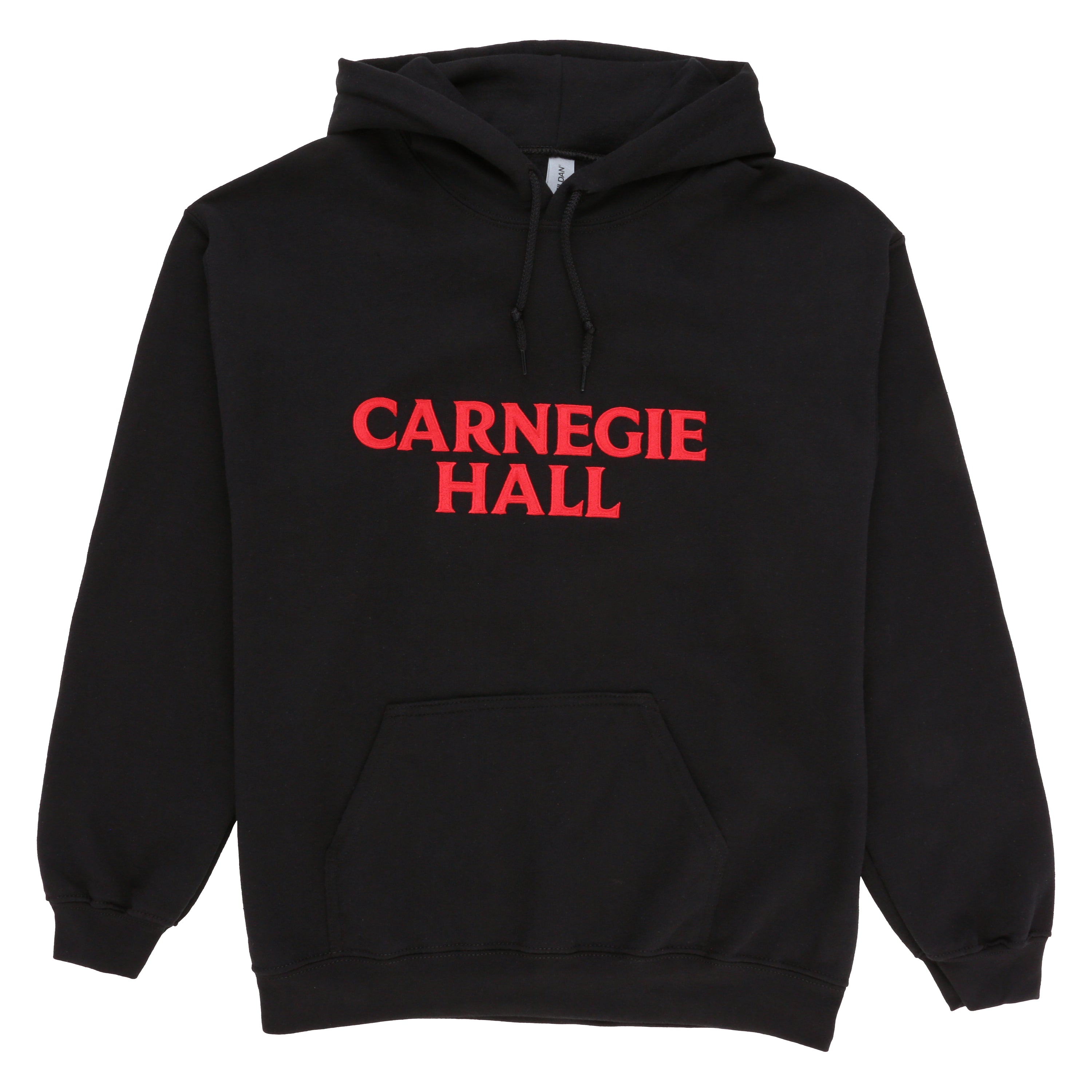Carnegie Hall Black Hooded Pullover Sweatshirt (Red Embroidered Logo) –  Carnegie Hall Shop
