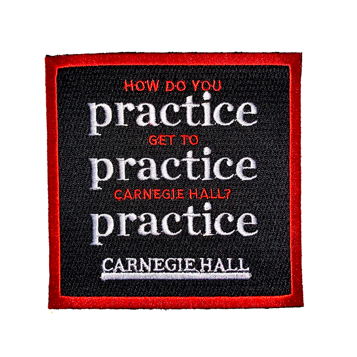 "Practice, Practice, Practice" Iron-On Patch | Retro Collection