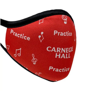 “Practice, Practice, Practice” Musical Notes Polyester Face Mask  Facemasks